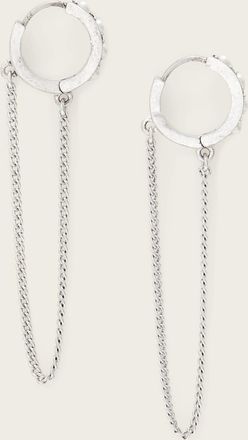 AllSaints Brass Nellie Chain Huggie Earrings, Size: One Size