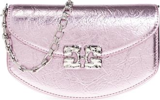 Ganni Lulu Wallet On Chain - Dames - Portefeuilles - Roze - ONE Size - Polyester - Accessoires