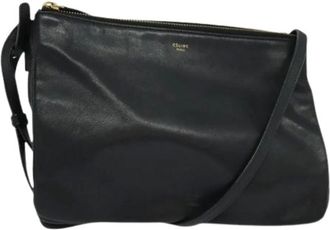 Celine Pre-owned Cross Body Bags, female, Black, Size: ONE SIZE Pre-owned Vintage Leather Cross Body Bag