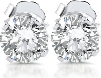 Pompeii3 1ct Diamond Studs 14k White Gold Clarity Enhanced