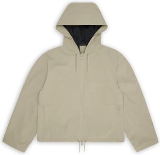 Rains Suva Hardshell Short String W Jacket Regenjacke f&uuml;r Damen | beige/grau