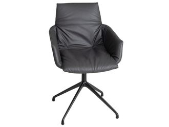 Schubiger M&ouml;bel Stuhl Lui L&eacute;ger Anthrazit