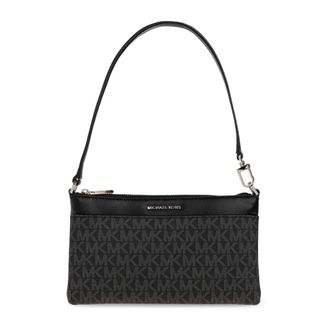 Michael Kors Handbags, female, Black, Size: ONE SIZE Jet Set Medium Signature Logo Convertible Wristlet