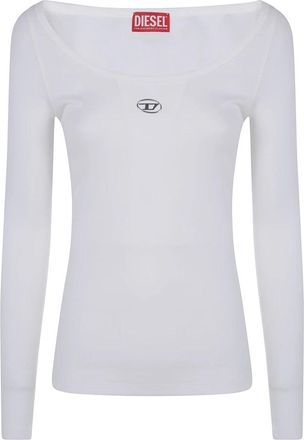 Diesel T-Bal-Od Top - Dames - Longsleeves - Wit - M - Katoen - Tops