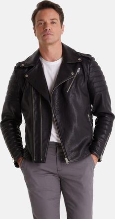 FURNIQ Quentin Leather Jacket in Black at Nordstrom, Size Xxx-Large