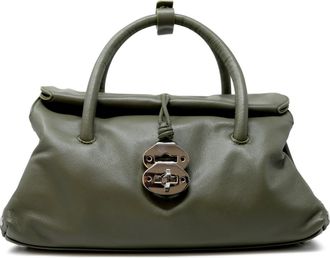 Zanellato 068750-1910000-z0482 Green Olivona Leather Dotta Saeta S Handbag