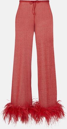 Os&eacute;ree Os&eacute;ree Lumi&egrave;re Plumage wide-leg pants