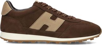 Hogan H727 Allacciato H - Dames - Sneakers - Bruin - 38 EU - Leer - Schoenen
