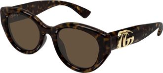 Gucci Brown Cat Eye Ladies Sunglasses GG1976SK 003 52