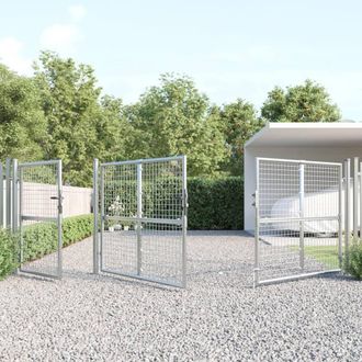 Berkfield Home Mesh Garden Gate Silver 400x175 cm Galvanised Steel