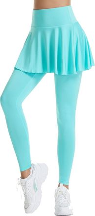 Generic Womens High Waisted Running Leggings, Tennis Skirts with Leggings, Full Length Skirted Trousers for Women Sports, High Waisted Tennis Skirts, Sport Te