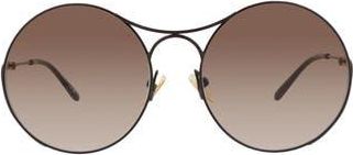 Chlo&eacute; 58mm Gradient Round Sunglasses in Burgundy Burgundy Brown at Nordstrom Rack