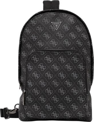Guess Milano Rugzak - Heren - Schoudertassen - Zwart - ONE Size - Leer - Tassen