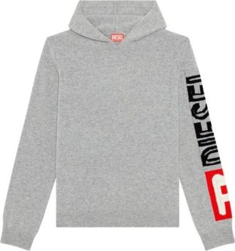 Diesel Heren K-Telendo Gebreide trui - Heren - Hoodies - Grijs - L - Wol - Hoodies & sweatvesten
