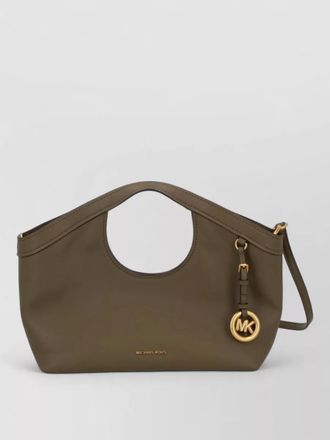 Michael Kors clutch bag gold tone hardware handle strap