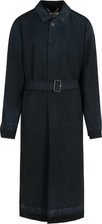Maison Margiela Black Virgin Wool Trench Coat