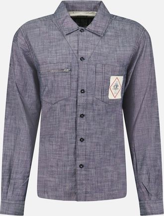 C.P. Company Mens CP Company Denim Chambray Long-Sleeve Shirt - Blue - Size: 38/Regular