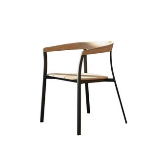 Tikamoon Silla de jard&iacute;n de teca maciza y aluminio