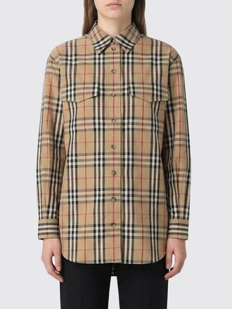 Burberry Camicia di cotone check Burberry lunga