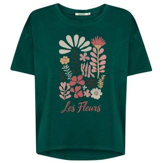 Greenbomb Les Fleurs Feel T-Shirt f&uuml;r Damen | gr&uuml;n
