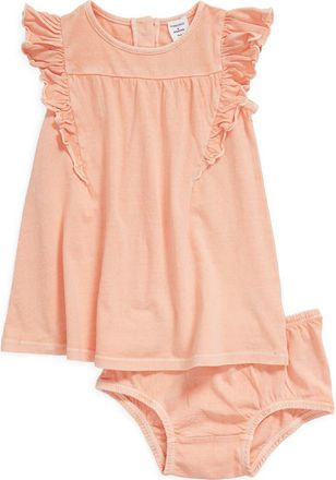 Nordstrom Ruffle Dress Set in Coral Tide at Nordstrom, Size 18M
