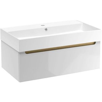 Puma Naturel Mobile bagno Natural Stilla 80x30x45 cm bianco con lavabo (STILLAD08005U2)