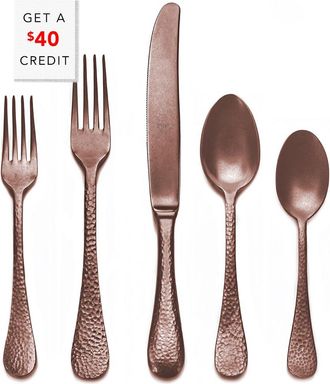 Mepra Epoque Pewter 5Pc Flatware Set With $40 Credit