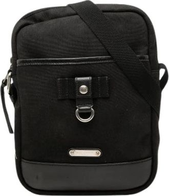 Saint Laurent Pre-owned Rivington Canvas Shoulder Bag - Dames - Vintage Schoudertas - Zwart - ONE Size - Leer - Vintage