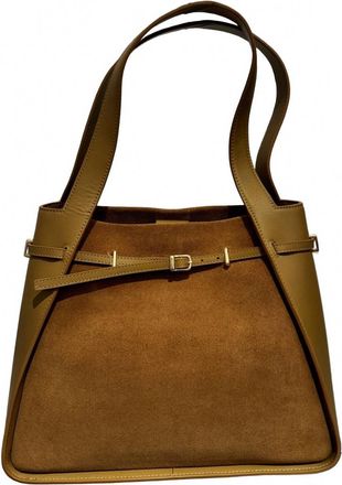 SIMKHAI Womens Cleo Suede Tote Bag In Camel