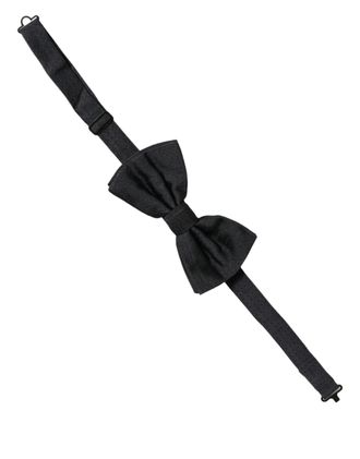 Dolce & Gabbana Silk Adjustable Bow Tie - Black