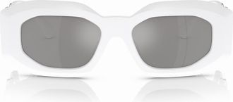 Versace 53mm Irregular Sunglasses in Silver Mirror at Nordstrom