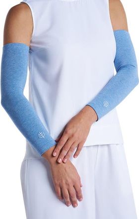 Coolibar Womens Sun Arm Sleeves - UPF 50+ Sun Protection - Navagio in Light Blue Heather at Nordstrom, Size X-Small