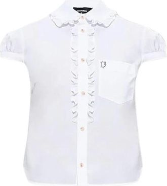 Dsquared2 Chemise - Dames - Overhemden - Wit - XS - Katoen - Overhemden