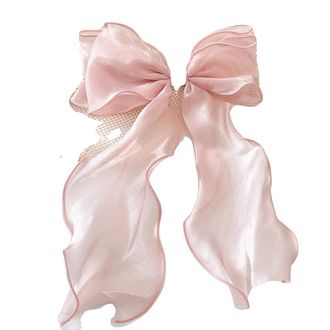 OEM Horquillas Para El Cabello, Acetato Resistente, Elegante Dise&ntilde;o De Lazo, Color Rosa