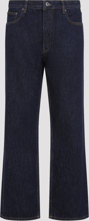 Off-white Gebroken witte halve pijl slanke relax jeans