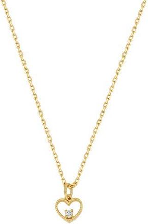 Bony Levy Icon 18K Yellow Gold Diamond Heart Pendant Necklace at Nordstrom Rack