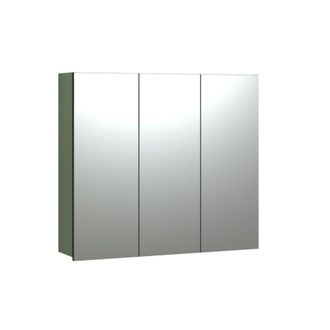 Calicosy Armario de ba&ntilde;o con espejo y 3 puertas L90 cm - Verde