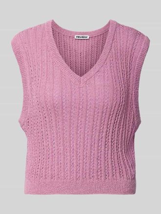 Review Top in Strick-Optik in Mauve, Gr&ouml;&szlig;e XS