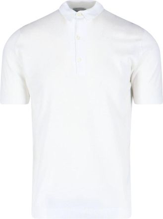 John Smedley White Adrian Sea Island Cotton Polo