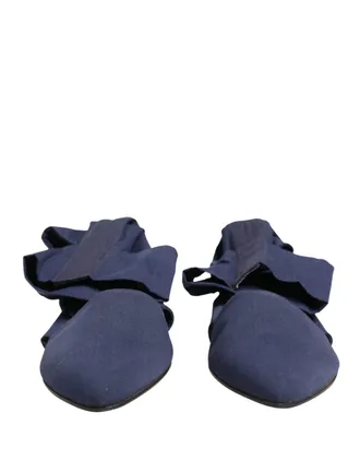 Dolce & Gabbana Blue Cotton Ankle Boots Womens Shoes