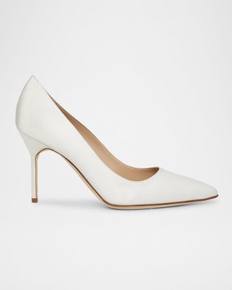 Manolo Blahnik BB 90mm Satin Pumps
