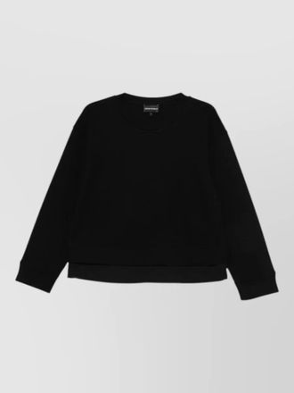 Emporio Armani long sleeve crew neck layered knit top