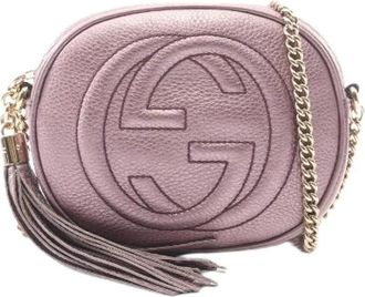 Gucci Pre-owned Soho Metallic Leather Shoulder Bag - Dames - Vintage Schoudertas - Paars - ONE Size - Leer - Vintage