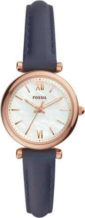 Fossil Carlie Mini Es 4502 - Dames - Horloges - Blauw - ONE Size - Accessoires