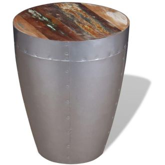 vidaXL Taburete De Aviador Madera Maciza Reciclada Vidaxl