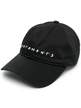 VETEMENTS Cappello da baseball Friendly con ricamo - Nero