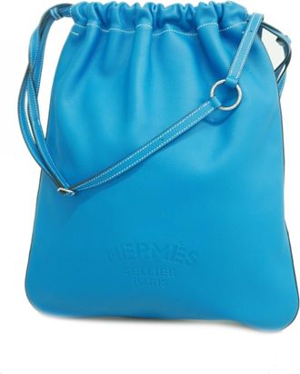 Herm&egrave;s Blue Backpack (Pre-Owned)