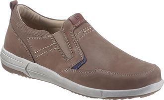 Josef Seibel Slipper JOSEF SEIBEL Enrico 04, Herren, Gr. 39, beige (taupe), Nubukleder, Schuhe Slipper, Komfortschuh, Schlupfschuh mit dezenten Kontrastdetails