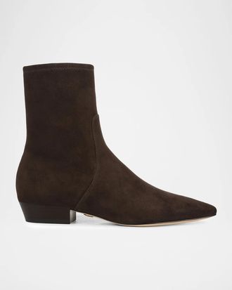 Veronica Beard Glinda 25MM Suede Ankle Boots