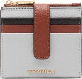 Coccinelle Metallic Tricolor Portemonnee - Dames - Portefeuilles - Grijs - ONE Size - Leer - Accessoires